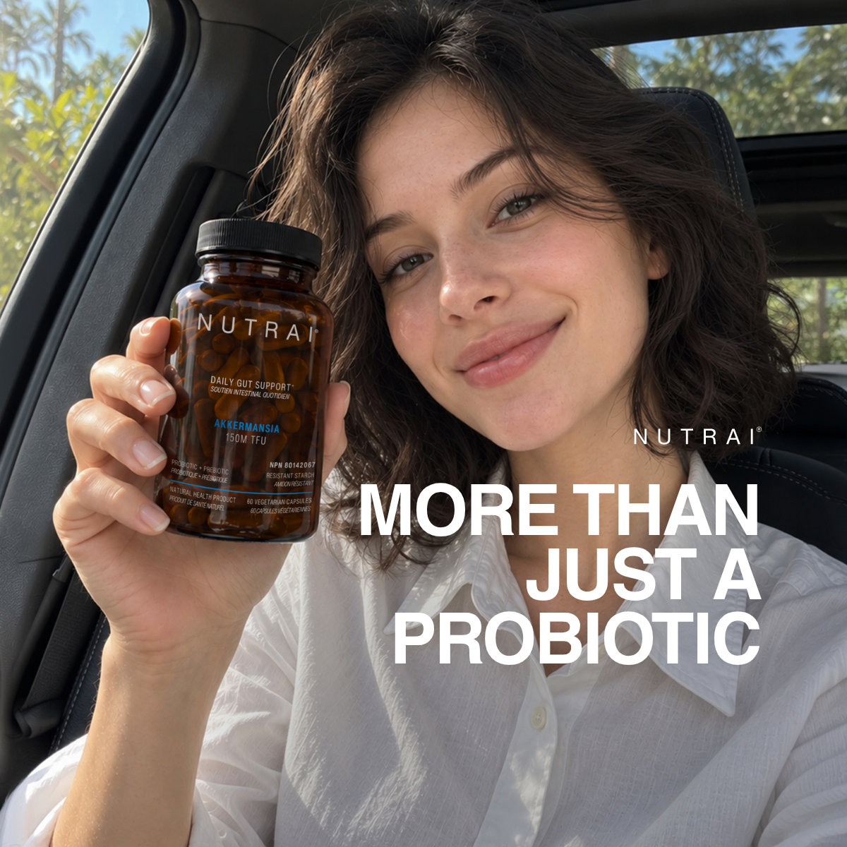 Nutrai Akkermansia Muciniphila Probiotic 150M TFU, 60 Vegetarian Capsules