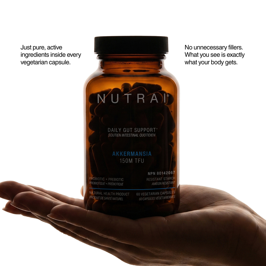 Nutrai Akkermansia Muciniphila Probiotic 150M TFU, 60 Vegetarian Capsules
