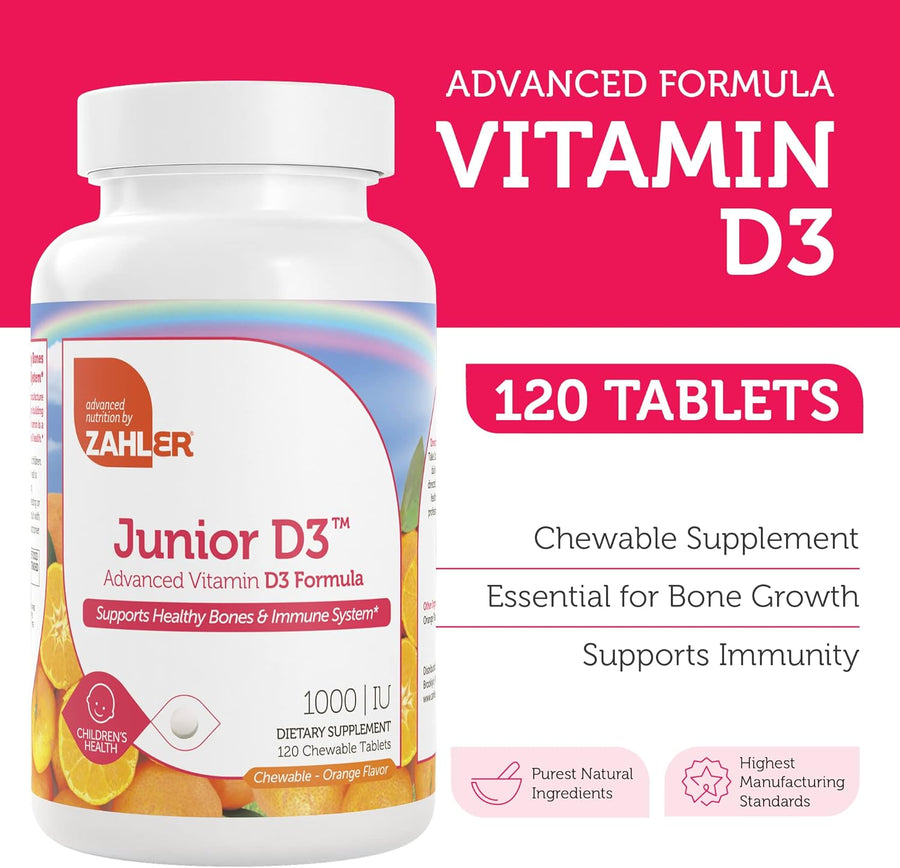 Junior D3 Chewable Tablets | 120 Tablets