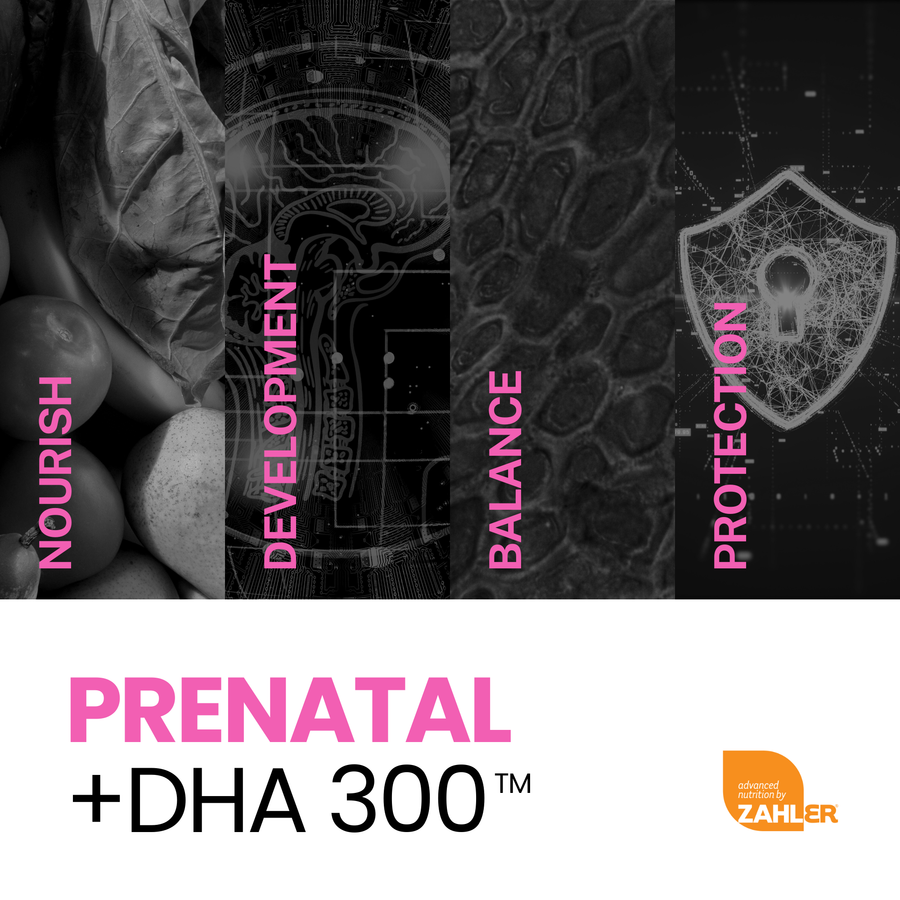 Zahler Prenatal + DHA 300 | 2 paquets : Nutrition avancée pour la maman et le bébé
