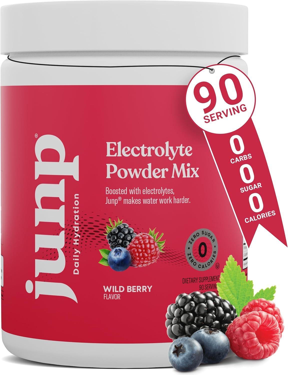 Électrolytes en Poudre – Baies Sauvages | Sans Sucre Sans Glucides Mélange pour Boisson Électrolytique Céto | 90 Portions