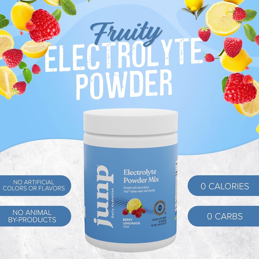 Poudre d'électrolytes – Limonade aux baies | Zéro sucre, zéro glucides, mélange pour boisson électrolytique céto | 90 portions