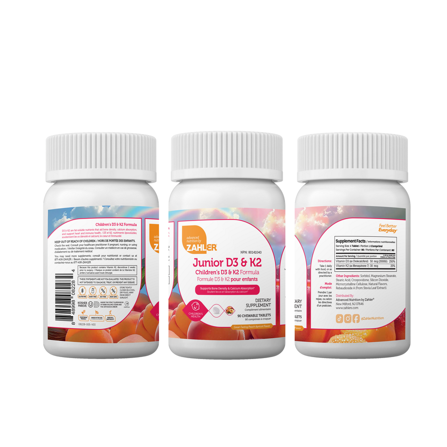 Advanced Junior D3 & K2 Chewable Tablets | 90 Tablets