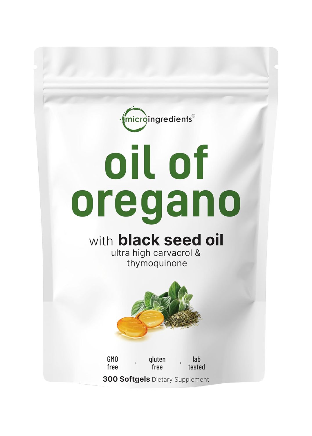 Oil of Oregano with Black Seed Oil | 300 Softgels